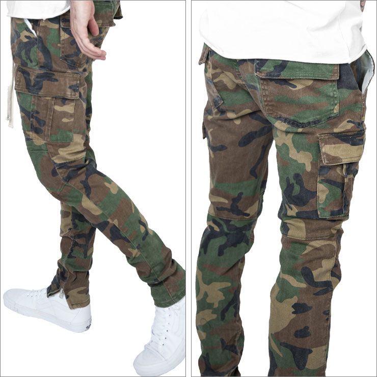 mnml ミニマル CARGO DRAWCORD PANTS CAMO メンズ レディース 夏秋冬 カーゴパンツ カモ パープルカモ XS S M L XL