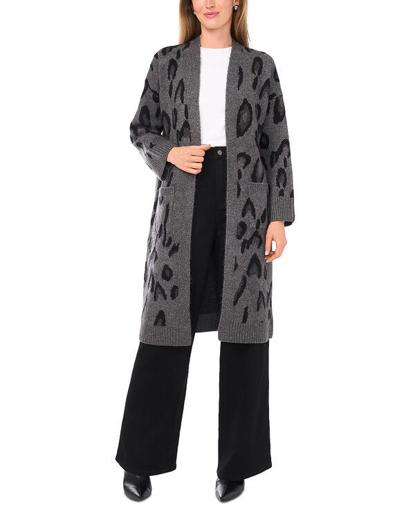 ヴィンスカムート レディース アウター ニット・セーター アニマル柄 プリント カーディガン VINCE CAMUTOpen Front Animal Print Cardigan Medium He