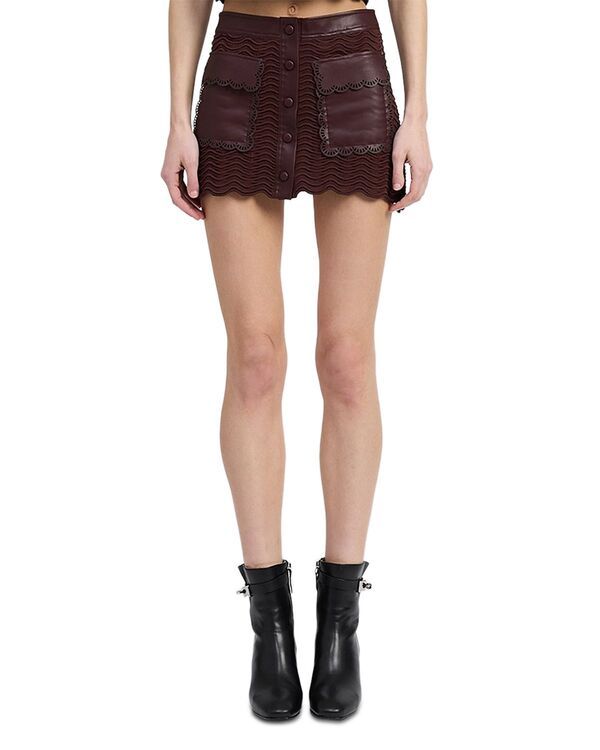 エン セゾン レディース ボトムスカート ミニ En Saison Delphine Mini Skirt Plum Brown プラム