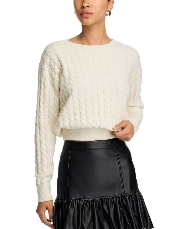 スティーブ マデン レディース アウター ニット・セーター STEVE MADDEN Minna Cable Knit Sweater Cream クリーム