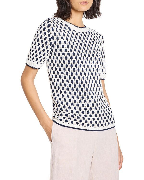 ニックプラスゾーイ レディース アウター ニット・セーター NICZOE Geo Tuck Stitch Sweater Indigo Multi インディゴ