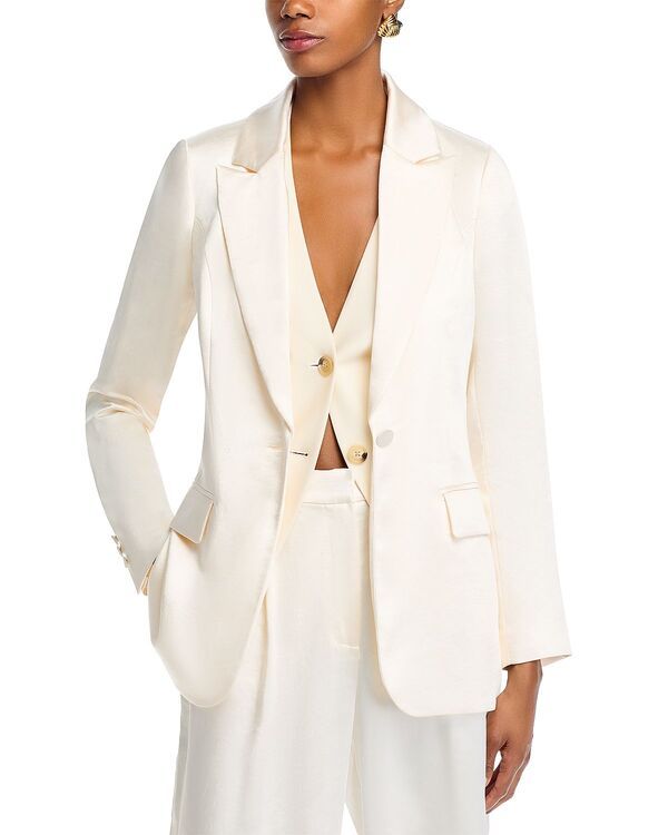アクア レディース アウター ジャケット・ブルゾン サテン ブレザー AQUA Satin Blazer Exclusive Cream クリーム