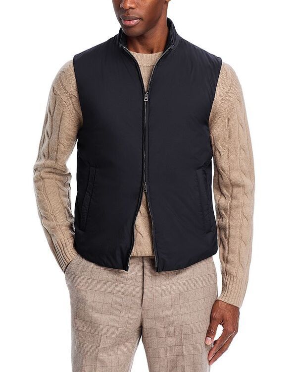 ヘルノ レディース アウター ベスト ナイロン Herno Matte Nylon Vest with Light Padding Navy ネイビー