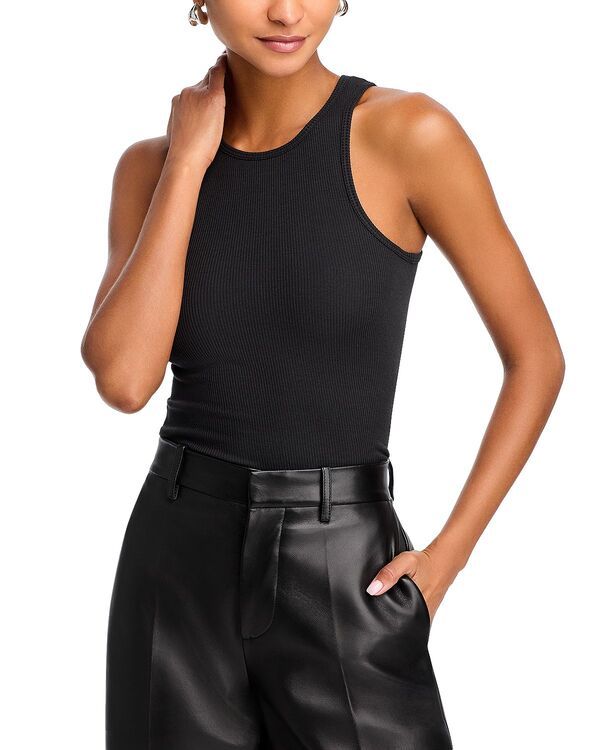 ラグアンドボーン レディース トップス タンクトップ リブ rag bonessential Ribbed Racerback Tank Black ブラック