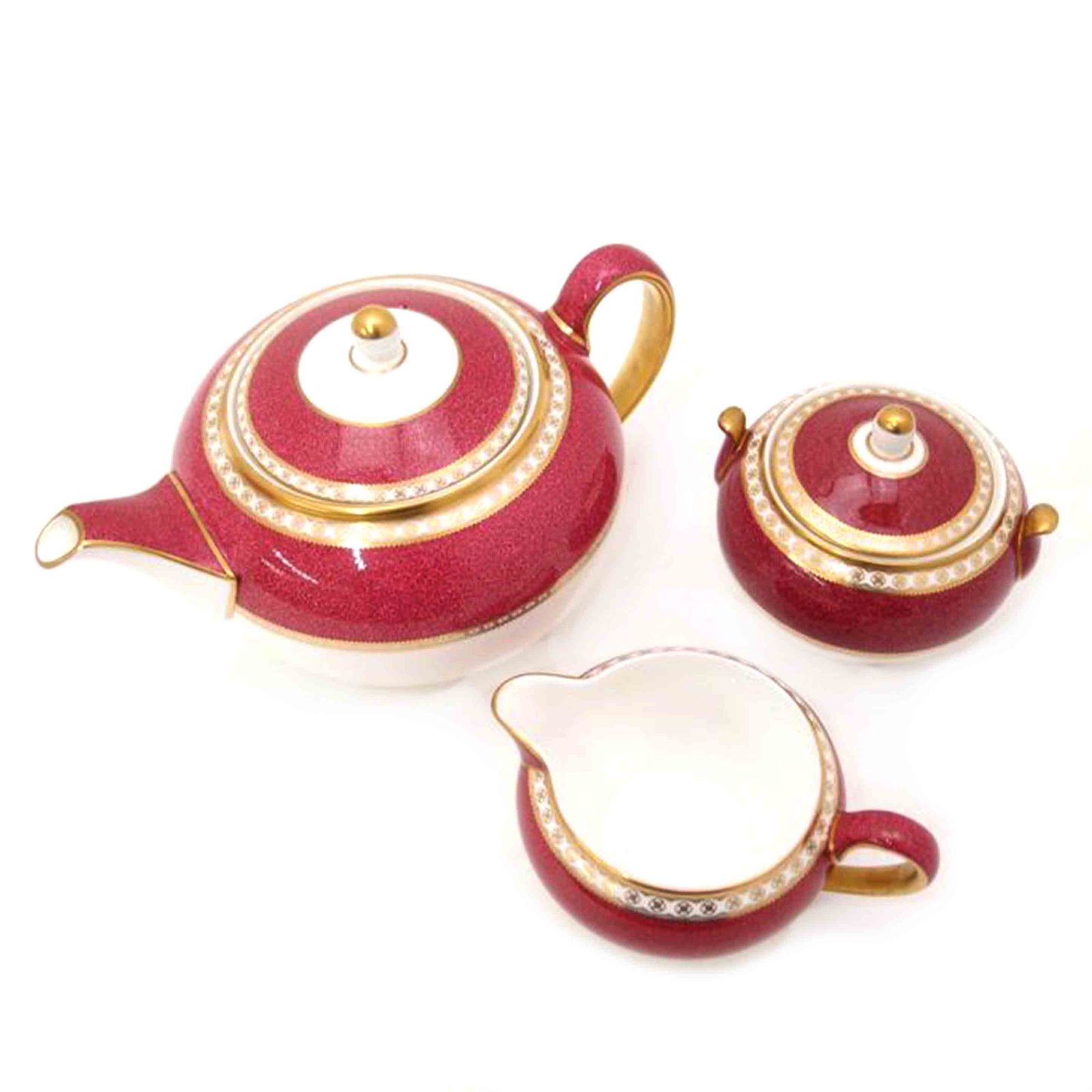 WEDGWOOD ウェッジウッド ULANDER ティーポット、クリーマー、シュガーポット3点セット Aランク 69