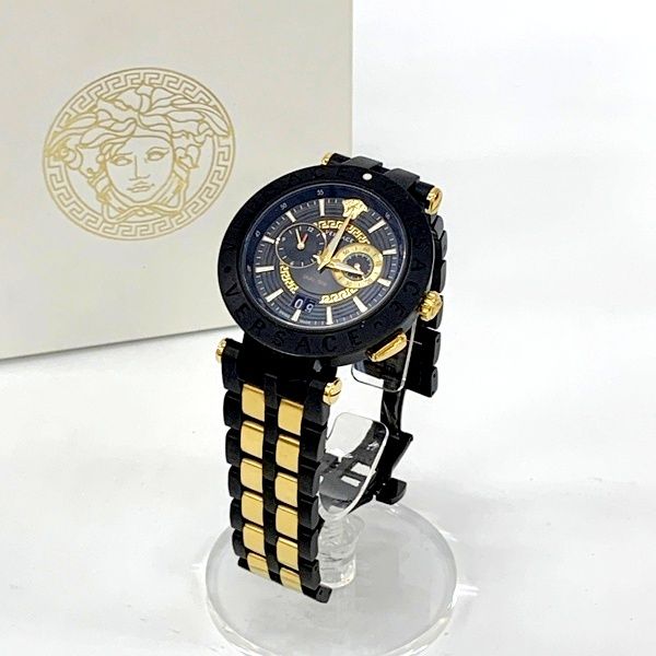VERSACE ヴェルサーチェ V-レースデュアルタイム 腕時計 クォーツ