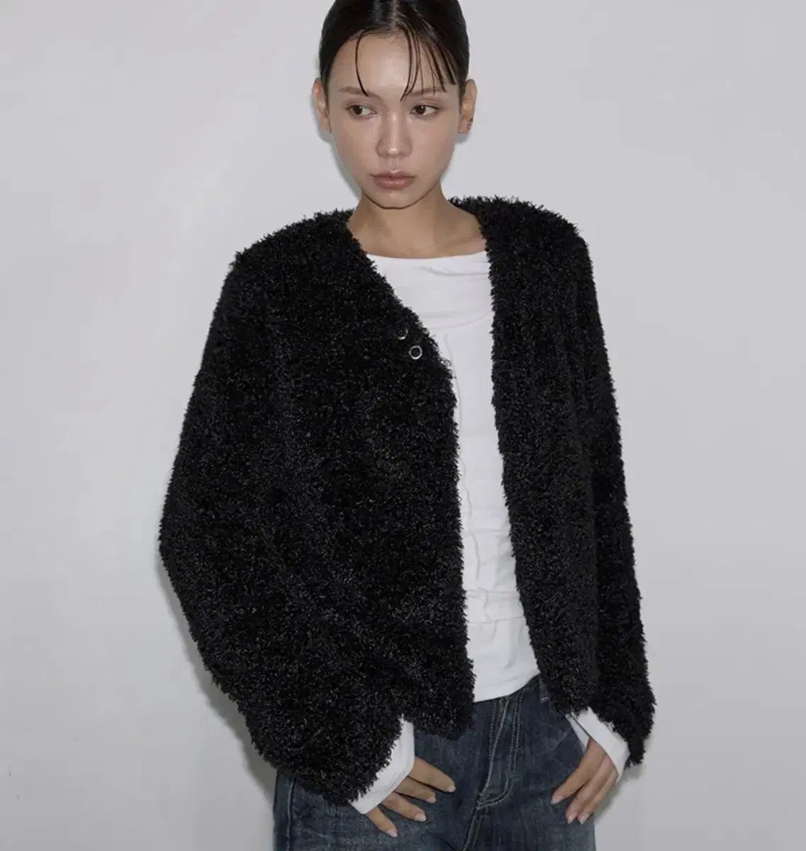 INEGI ファー カーディガン ブラック タグ付き 新品 出品