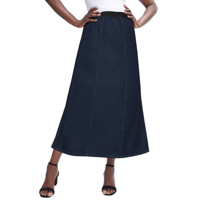 ジェシカロンドン レディース ボトムスカート プラスサイズ デニム Jessica London Womens Plusize Stretch Denim Jegging Skirt Indigo イ