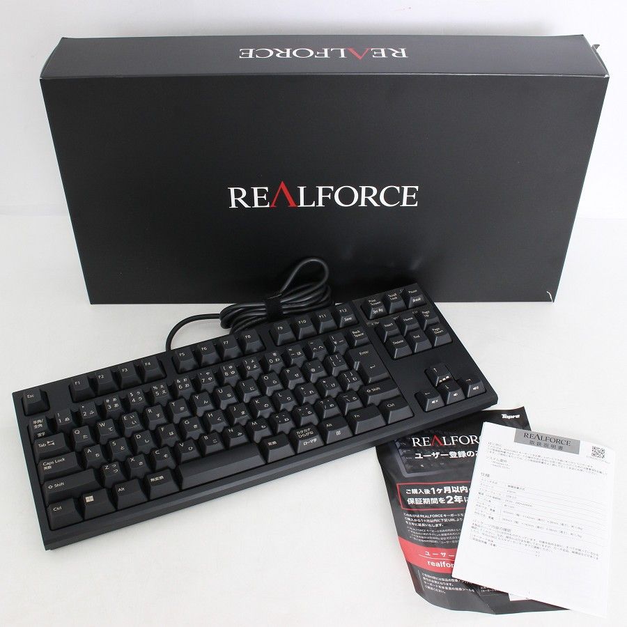【美品】東プレ REALFORCE R3S R3SC11 ブラック キーボード 有線 テンキーレス 45g 日本語配列 本体