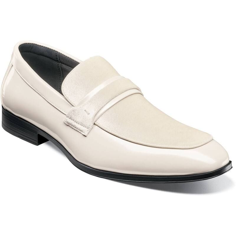 ステイシーアダムス レディース シューズ スリッポン・ローファー Stacy Adamspratley Mens Moc Toe SlipOn Shoes Ivory アイボリー