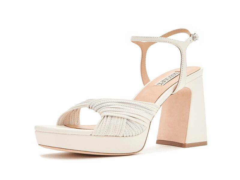 バッジェリーミシュカ レディース シューズ サンダル Badgley Mischka Winslet White Leather ホワイト