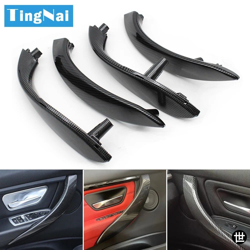 BMW 3 4シリーズ M3 M4 F30 F34 F36 F32 F33 F80 F82 F83用カーボンカードアプルハンドルハンドル外側カバー