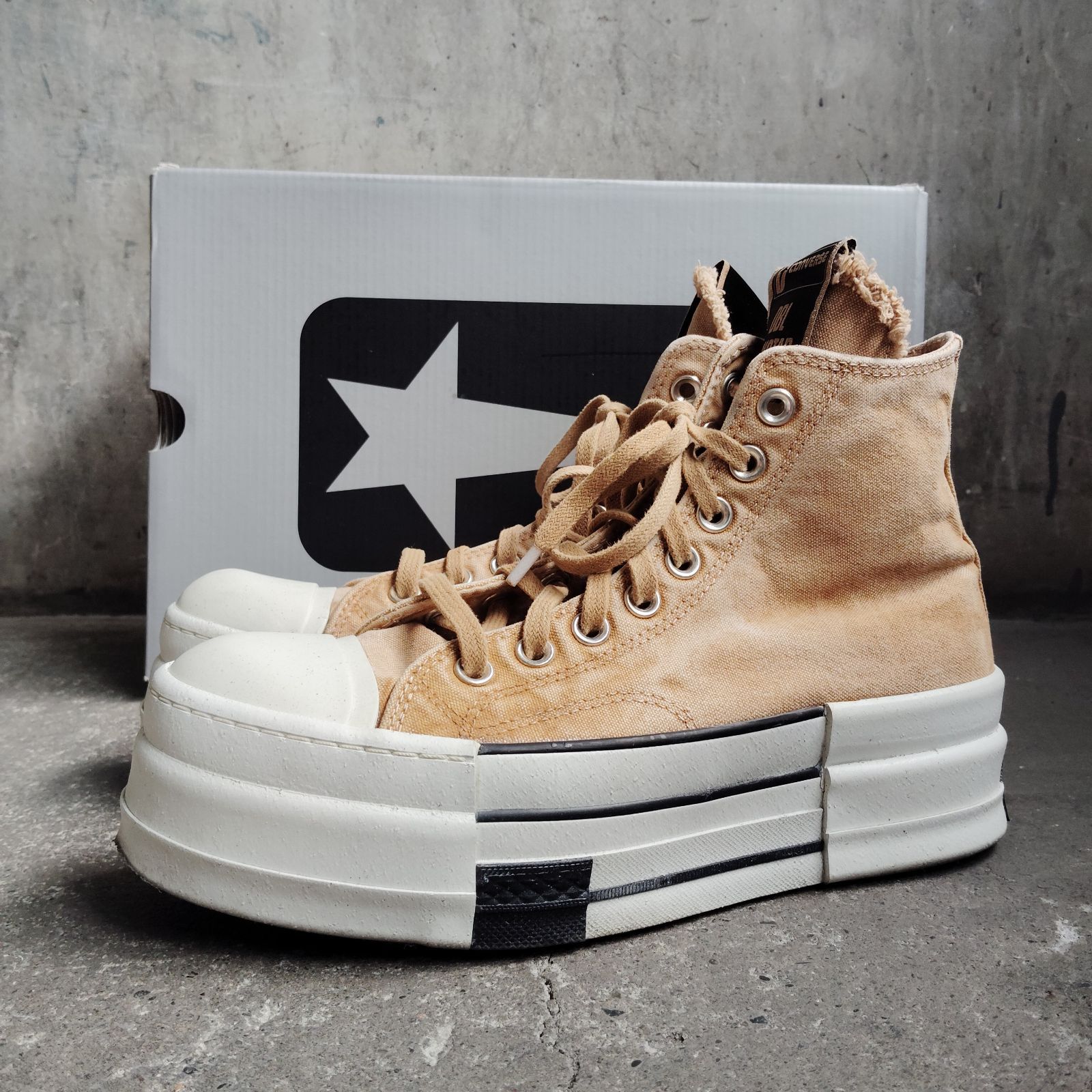 CONVERSE × Rick Owens DRKSHDW DBL DRKSTAR BLONDE 25.5cm コンバース リックオウエンスダークシャドウ A06756C