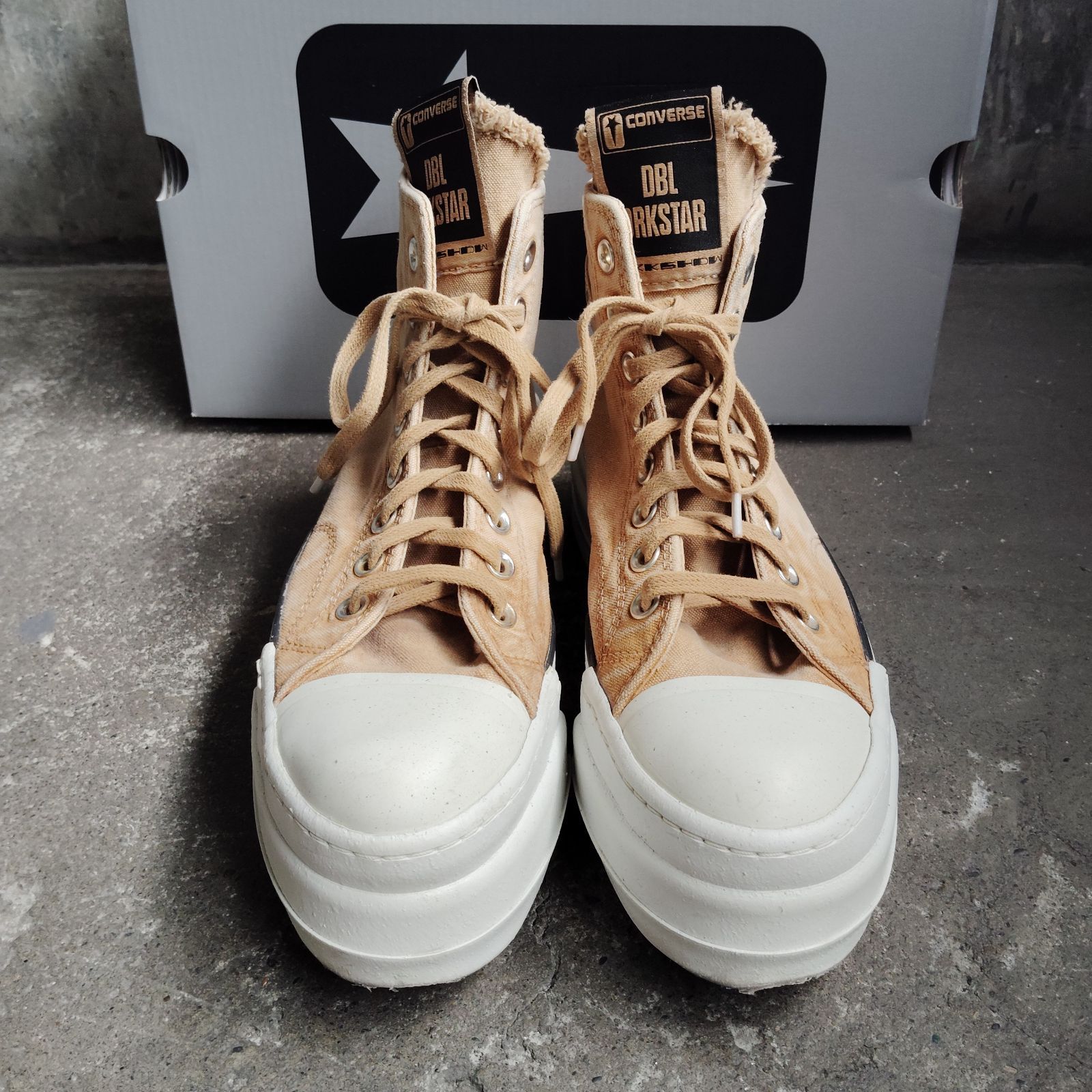 CONVERSE × Rick Owens DRKSHDW DBL DRKSTAR BLONDE 25.5cm コンバース リックオウエンスダークシャドウ A06756C