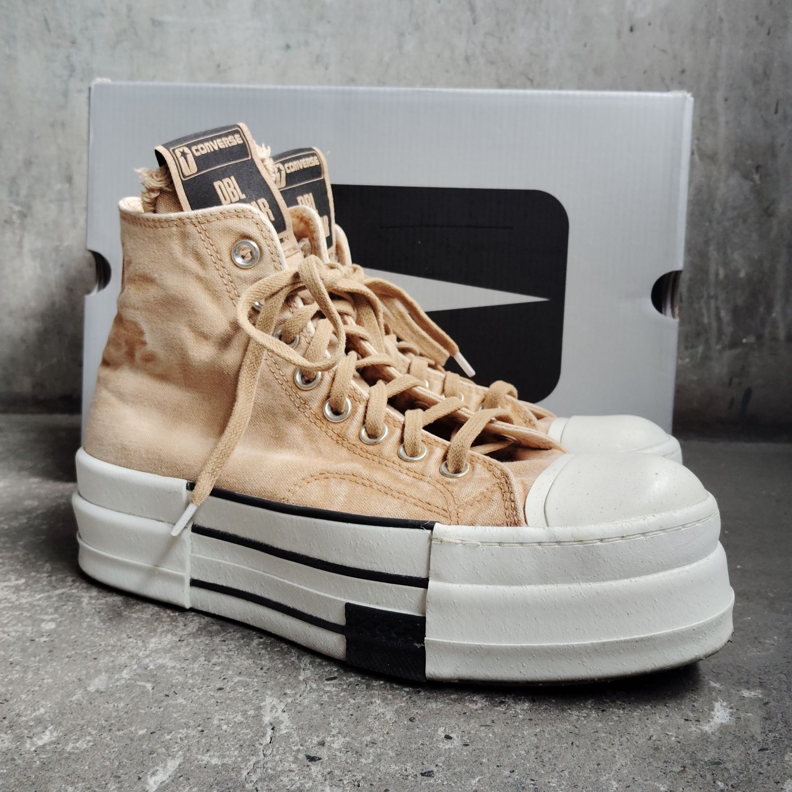 CONVERSE × Rick Owens DRKSHDW DBL DRKSTAR BLONDE 25.5cm コンバース リックオウエンスダークシャドウ A06756C