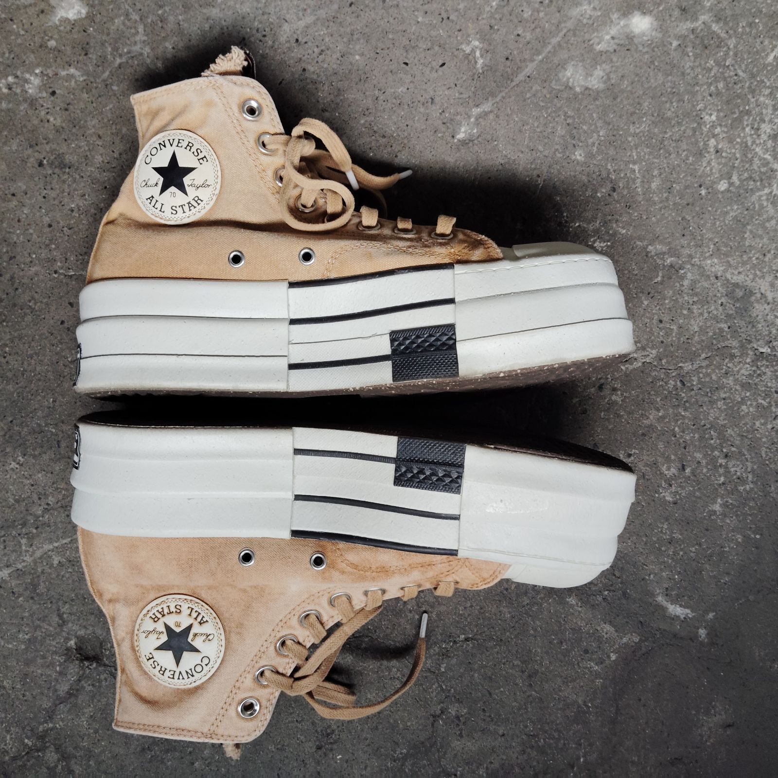 CONVERSE × Rick Owens DRKSHDW DBL DRKSTAR BLONDE 25.5cm コンバース リックオウエンスダークシャドウ A06756C