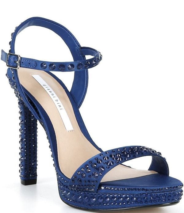 ジャンビニ レディース シューズ サンダル プラットフォーム サテン Gianni Bini Lilletwo Satin Clearhinestone Platform Dressandals Ro