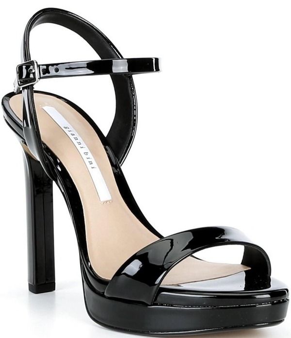 ジャンビニ レディース シューズ サンダル プラットフォーム Gianni Bini Lillet Patent Platform Dressandals Black ブラック