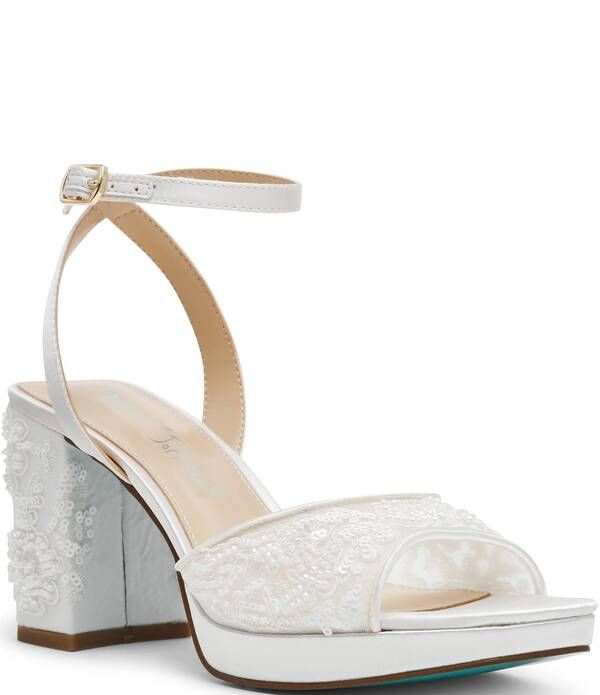 ベッツィジョンソン レディース シューズ サンダル プラットフォーム Blue by Betsey Johnson Junie Beaded Platform Dressandals Ivory アイ