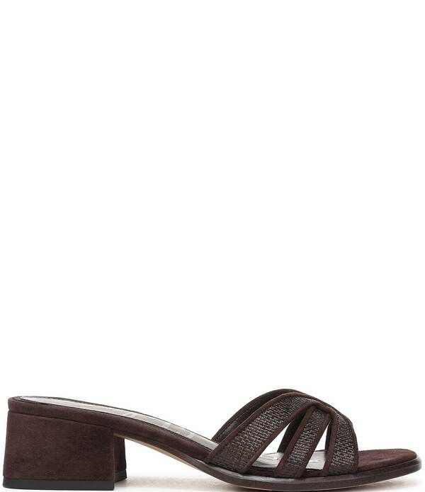 サムエデルマン レディース シューズ サンダル スエード ロゴ Sam Edelman Farrin Raffiand Suede Double Logo Slide Sandals Cafe Noi