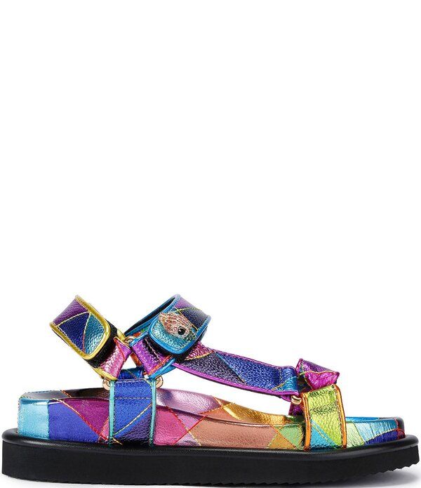 カートジェイガーロンドン レディース シューズ サンダル トール レザー Kurt Geiger London Orson Metallic Rainbow Leather Slingback San