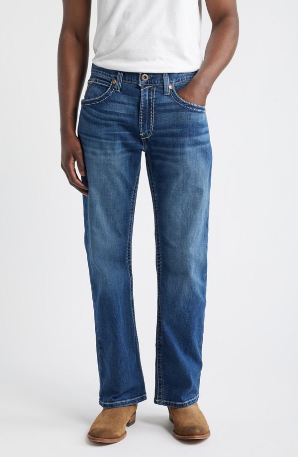アリアト メンズ ボトムス デニムパンツ ブーツカット ブーツ ジーンズ Ariat M4 Relaxed Hugo Bootcut Jeans Bannock