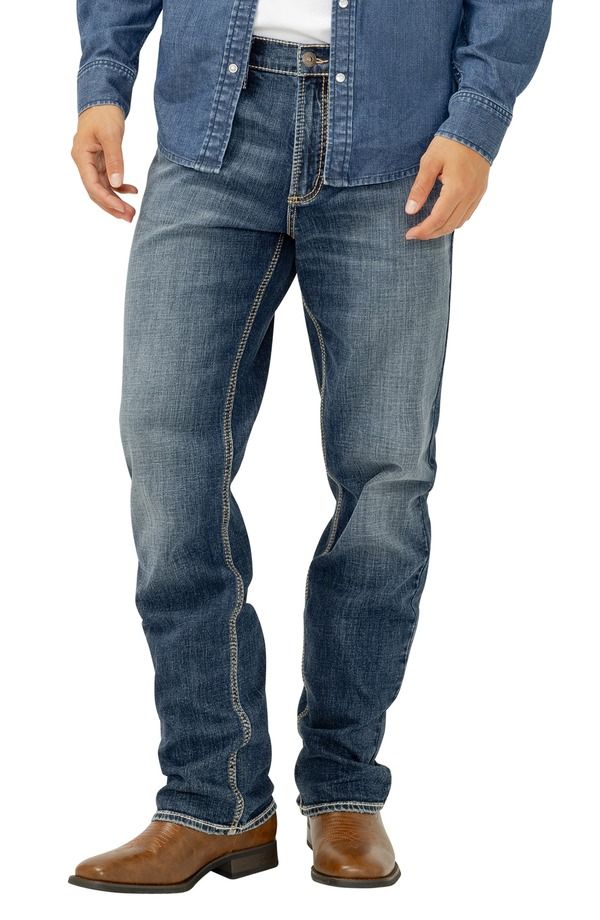 シルバー ジーンズ メンズ ボトムス デニムパンツ リラックスフィット ストレート Silver Jeans Co Zac Relaxed Fit Straight Leg Jeans Cecil