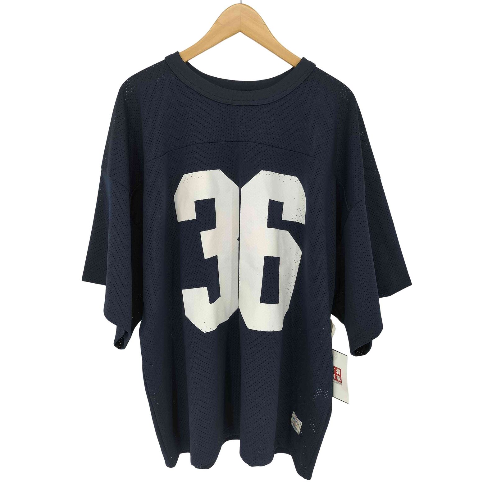 ユーズドフルギ USED古着 wood black 36 S/S CREW NECK MESH FOOTBALL SHIRT メンズ JPN：XL