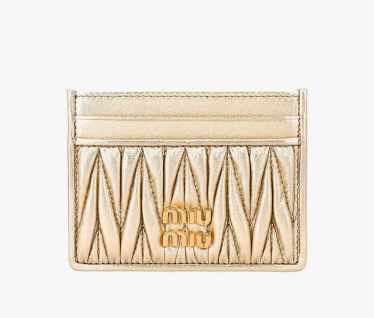 ミュウミュウ マテラッセ カード 財布 GOLD