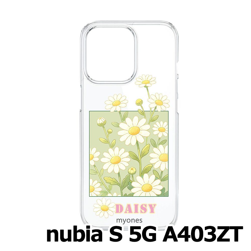Greco401.ヘリーテイジモデル美品！ハードケース付き 新品未使用】nubia S 5G A403ZT クリア ハードケース (デイジー