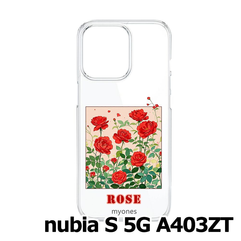 バラ売り可　めろぱか　マルチスマホケース　Lサイズ 5個　未使用 新品未使用】nubia S 5G A403ZT クリア ハードケース (バラ) ローズ