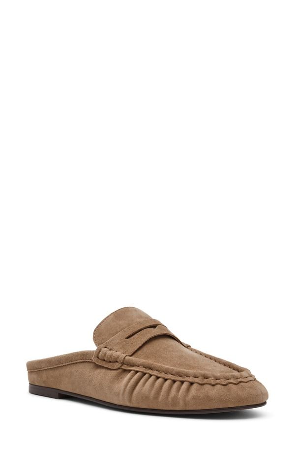 スティーブ マデン レディース シューズ スリッポン・ローファー Steve Madden Rafe Loafer Mule Taupe Suede トープ