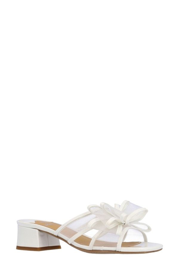 ジェイレニー レディース シューズ ヒール サンダル J Rene Finola Block Heel Sandal Multiple Widths Available White ホワイト