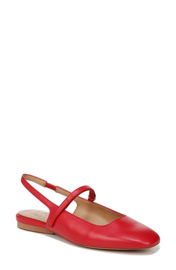 ナチュライザー レディース シューズ パンプス Naturalizer Connie Slingback Mary Jane Flat Crantini Red Leather レッド