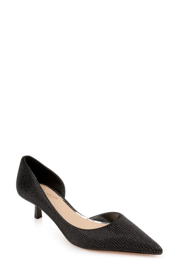 ジュウェルダグレイミシュカ レディース シューズ ヒール Tシャツ Jewel Badgley Mischka Teegan Half dOrsay Pointed Toe Kitten Heel P