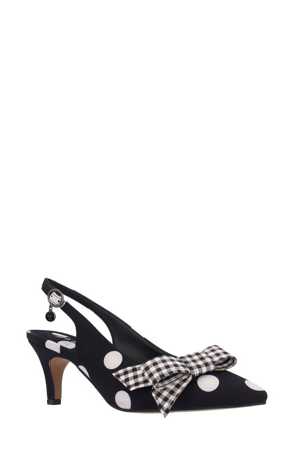 ジェイレニー レディース シューズ ヒール J Rene Taylin Slingback Pump Black White ホワイト