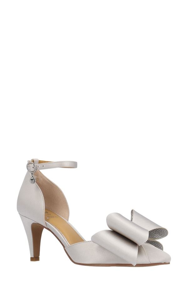 ジェイレニー レディース シューズ ヒール アンクル J Rene Pammie Pointed Toe Ankle Strapump Light Gray グレー