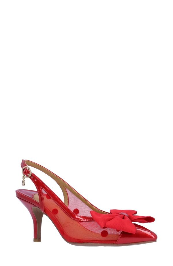ジェイレニー レディース シューズ ヒール J Rene Kadence Slingback Pump Red レッド