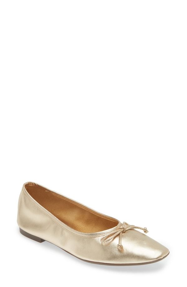シュッツ レディース シューズ パンプス Schutz Arissa Square Toe Ballet Flat Platina