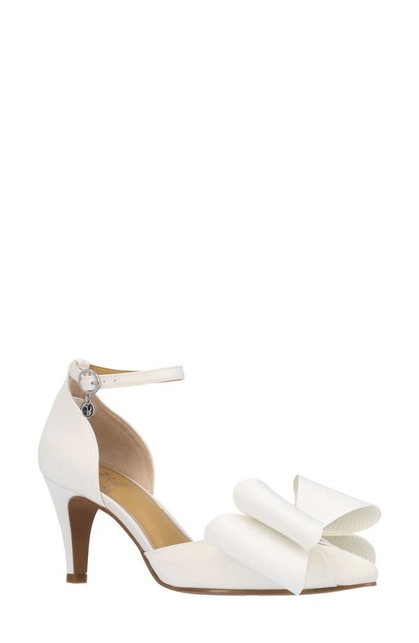 ジェイレニー レディース シューズ ヒール アンクル J Rene Pammie Ankle Strapointed Toe Pump White ホワイト 39,800円