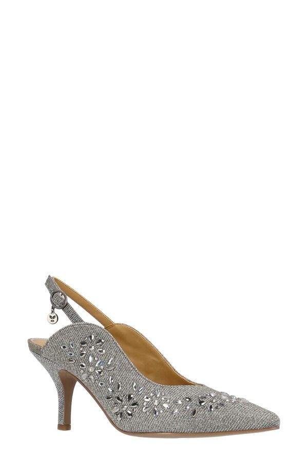ジェイレニー レディース シューズ ヒール J Rene Solara Pointed Toe Slingback Pumpewter ピューター