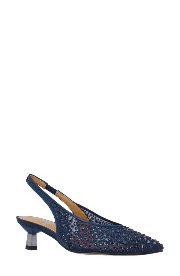 ジェイレニー レディース シューズ ヒール J Rene Tressa Slingback Pointed Toe Kitten Heel Pump Navy ネイビー 41,800円