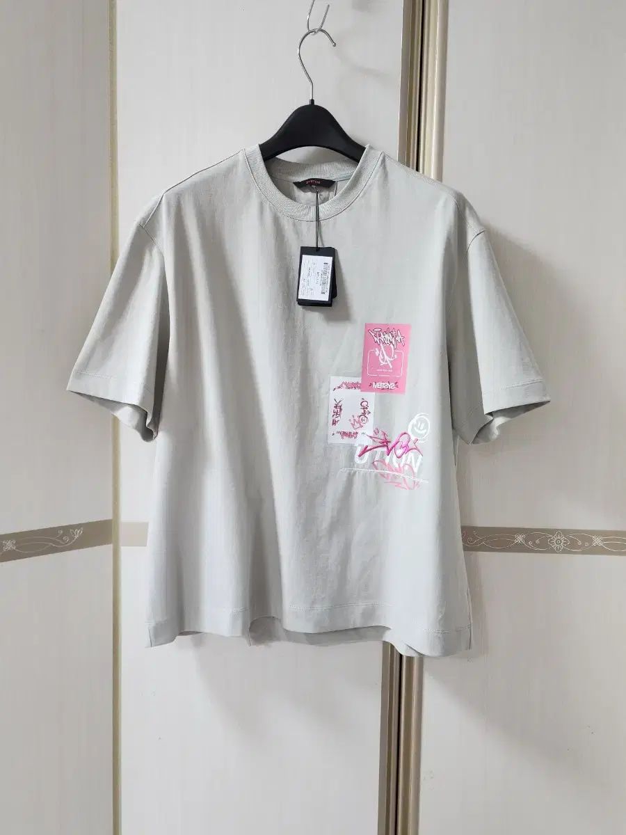 ハンサム システムオム プリンティング 刺繍 Tシャツ 新品