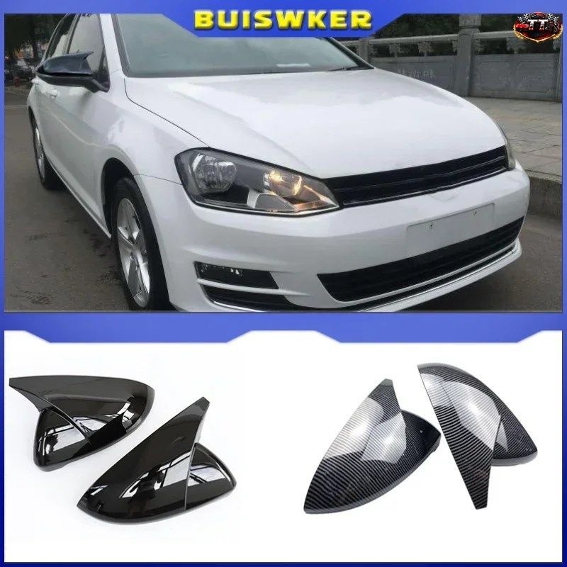 VW ゴルフ7 MK7 MK7.5 R GTI 2014-2019 車用サイドミラーカバー ホーン ウィングキャップ エクステリアドア リアビューケース トリムステッ 7,489円