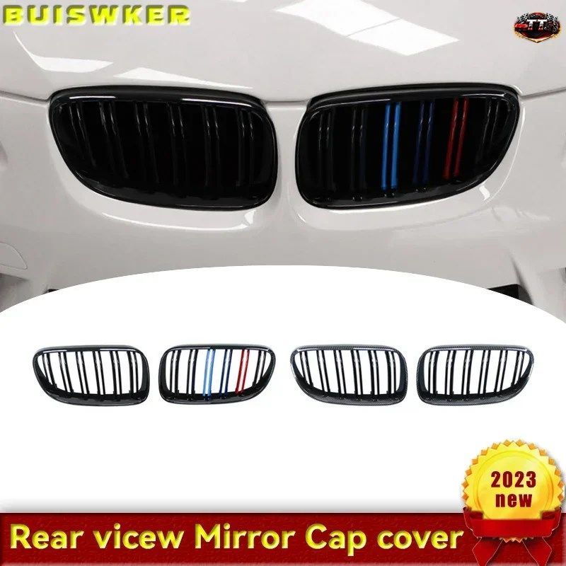 BMW E92 E93 3シリーズ 328i 335i クーペ LCI 2010-2013用 2個セット カースタイル グロス フロント キドニー ダブルスラット グリル