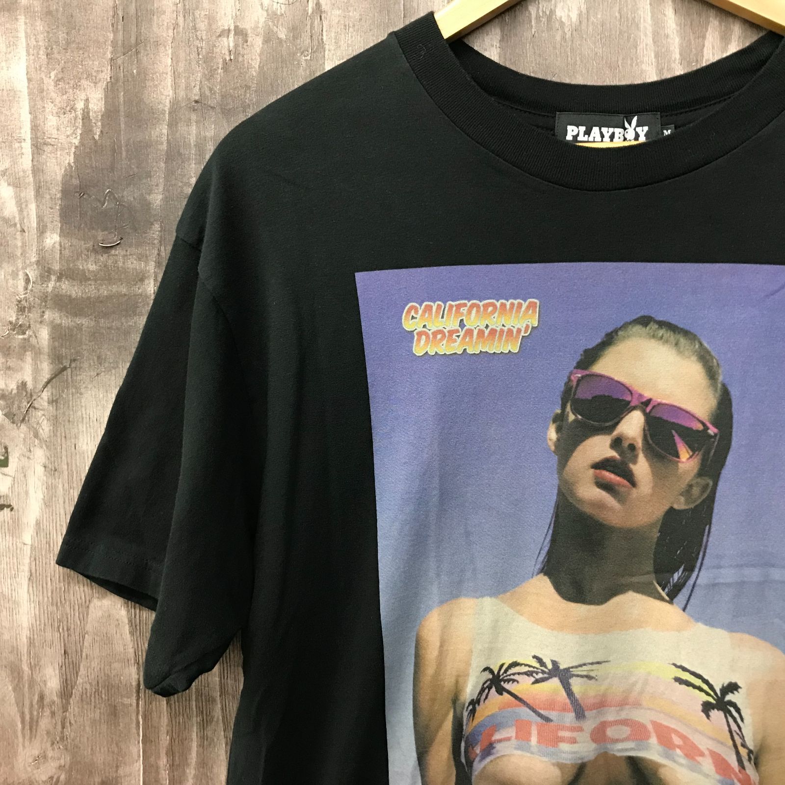HYSTERIC GLAMOUR ヒステリックグラマー PLAY BOY プレイボーイ コラボ 半袖 Tシャツ ブラック 黒 M _246113