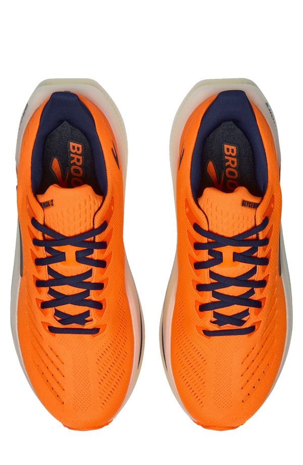 ブルックス メンズ シューズ スニーカー Brooks Glycerin Max 2 Hybrid Running Shoe Orange Beacon Blue Nightlife ブルー