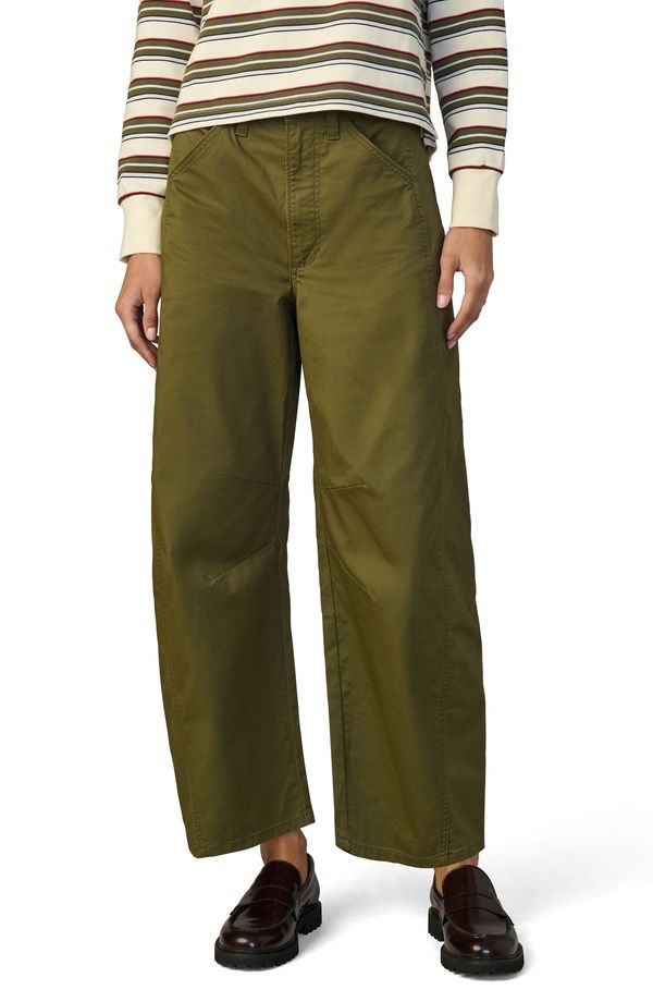 ジョーズ レディース ボトムス レギンス ハイウエスト パンツ アンクル Joes The Bowie High Waist Ankle Barrel Twill Pants Ivy