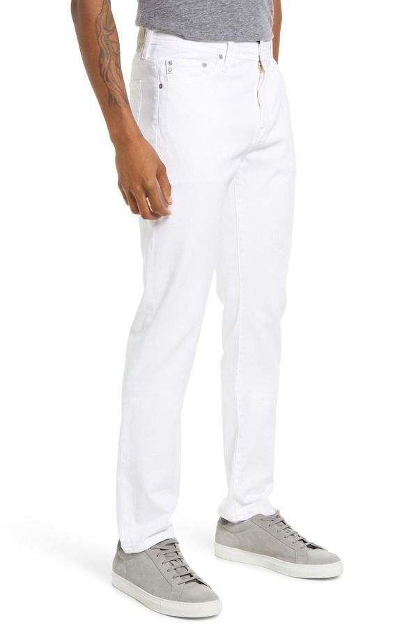 エージー メンズ ボトムス デニムパンツ スリムフィット ジーンズ AG Tellislim Fit Jeans White ホワイト