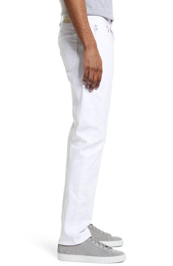 エージー メンズ ボトムス デニムパンツ ストレート ジーンズ AG Everett Slim Straight Leg Jeans White ホワイト